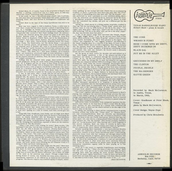 Robert Shaw (5) — Texas Barrelhouse Piano 2