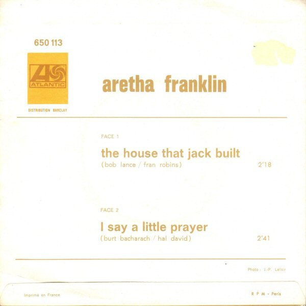 Aretha Franklin — The House That Jack Built / I Say A Little Prayer 2