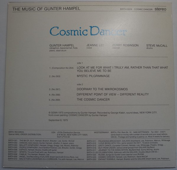 Gunter Hampel — Cosmic Dancer 2