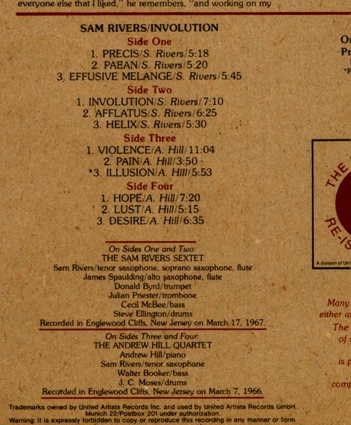 Sam Rivers — Involution 2