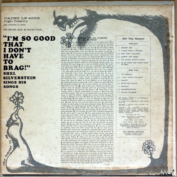 Shel Silverstein — "I'm So Good That I Don't Have To Brag!" Shel Silverstein Sings His Songs 2