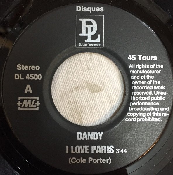 Dandy (10) — I Love Paris / Tonight, Tonight (Be Mine) 2
