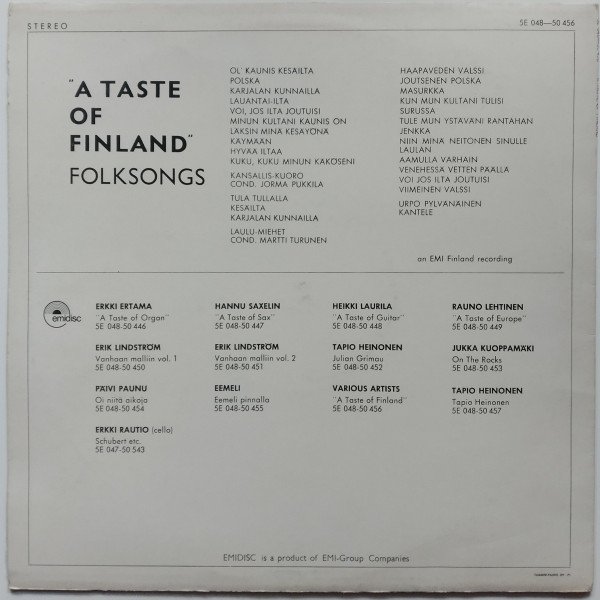 Various — A Taste Of Finland - Folksongs 2