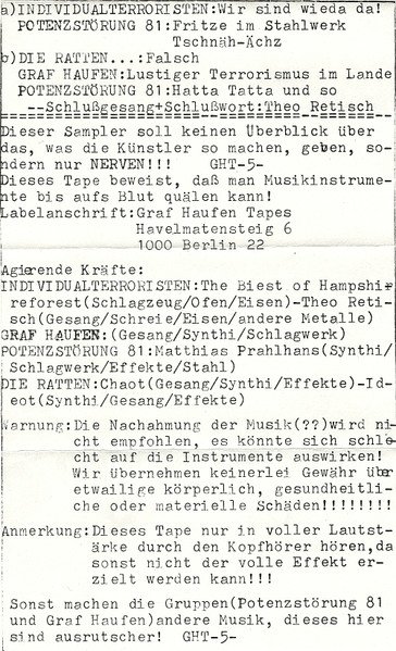 Various — Krach + Unrat Sampler 2