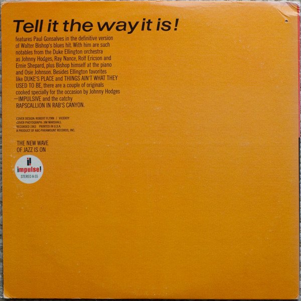Paul Gonsalves — Tell It The Way It Is 2