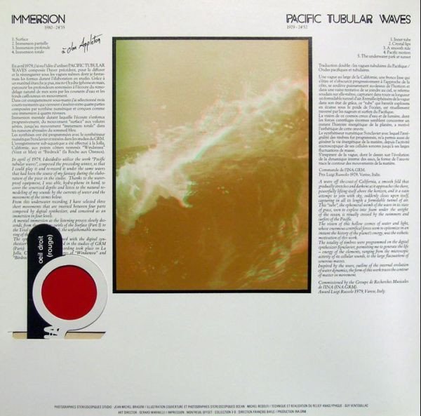 Michel Redolfi — Immersion / Pacific Tubular Waves 2