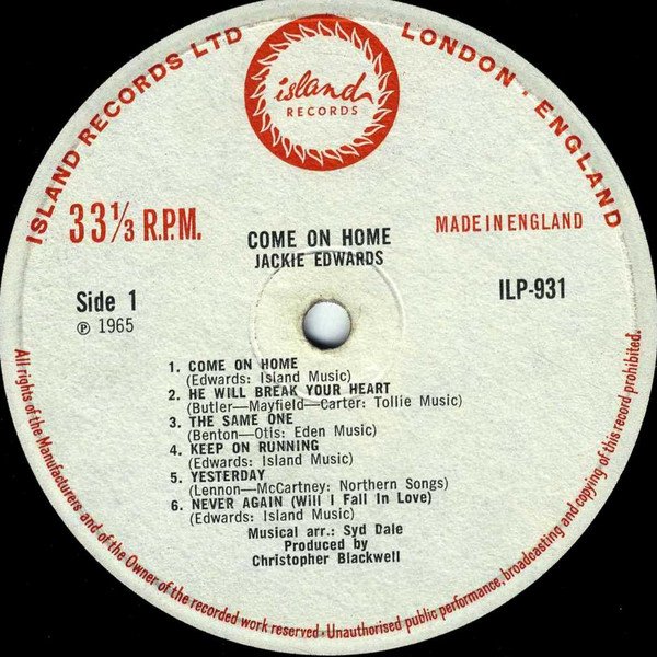 Jackie Edwards — Come On Home 2