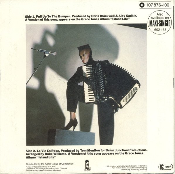 Grace Jones — Pull Up To The Bumper 2
