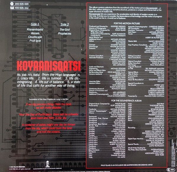 Philip Glass — Koyaanisqatsi (Original Soundtrack Album From The Film) 2