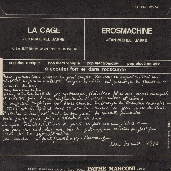 Jean-Michel Jarre — La Cage / Erosmachine 2