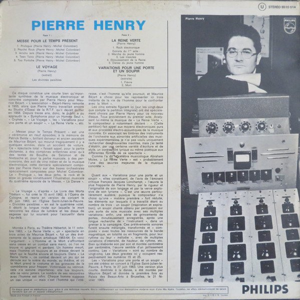 Pierre Henry .  Michel Colombier — Les Jerks Électroniques De La Messe Pour Le Temps Présent Et Musiques Concrètes De Pierre Henry Pour Maurice Béjart 2