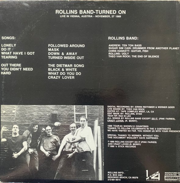 Rollins Band — Turned On 2
