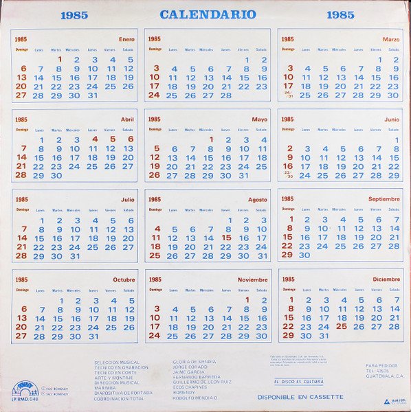 Marimba Ecos Chapines — Diciembre '85 2
