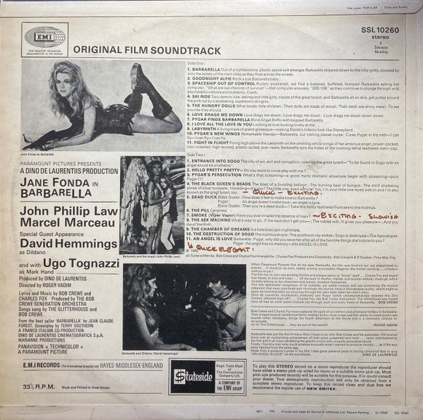 The Bob Crewe Generation — Barbarella (Original Film Soundtrack) 2