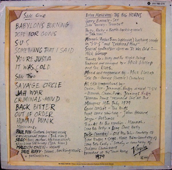 The Ruts — The Crack 2