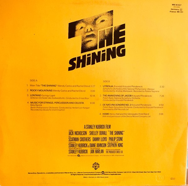 Various — The Shining (Original Soundtrack) 2