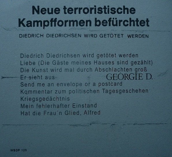 Georgie D. — Diedrich - Diedrichsen Wird Getötet Werden 2