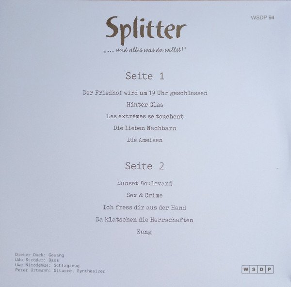 Splitter (3) — ... Und Alles Was Du Willst! 2