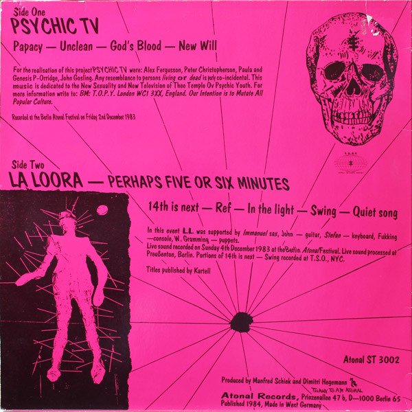 Psychic TV / La Loora — Berlin Atonal Vol. 2 2
