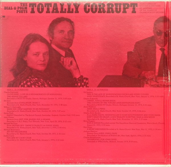 Various — Totally Corrupt (The Dial-A-Poem Poets) 2