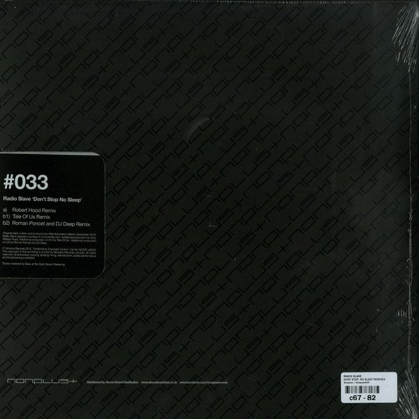 Radio Slave — Don't Stop No Sleep Remixes 2
